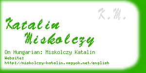 katalin miskolczy business card